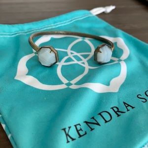 Kendra Scott Antique Brass and Banded Agate Cuff